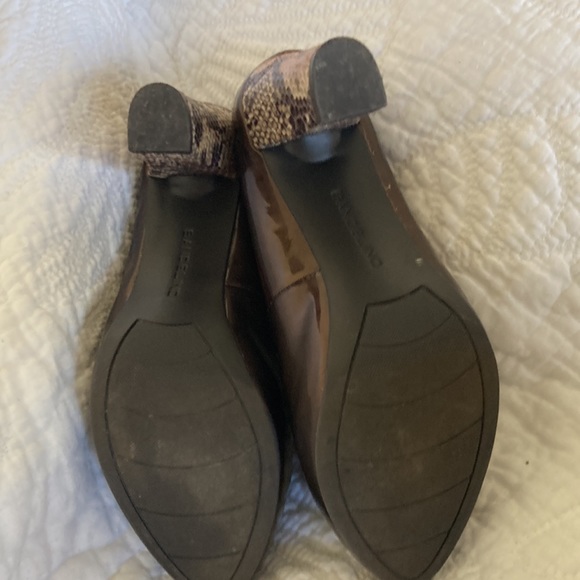 Bandolino brown patten chunky snake skin heels - Picture 7 of 8